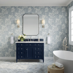 James Martin Brittany 48" Single Vanity with 3 CM Countertop & FreePower Wireless Charger