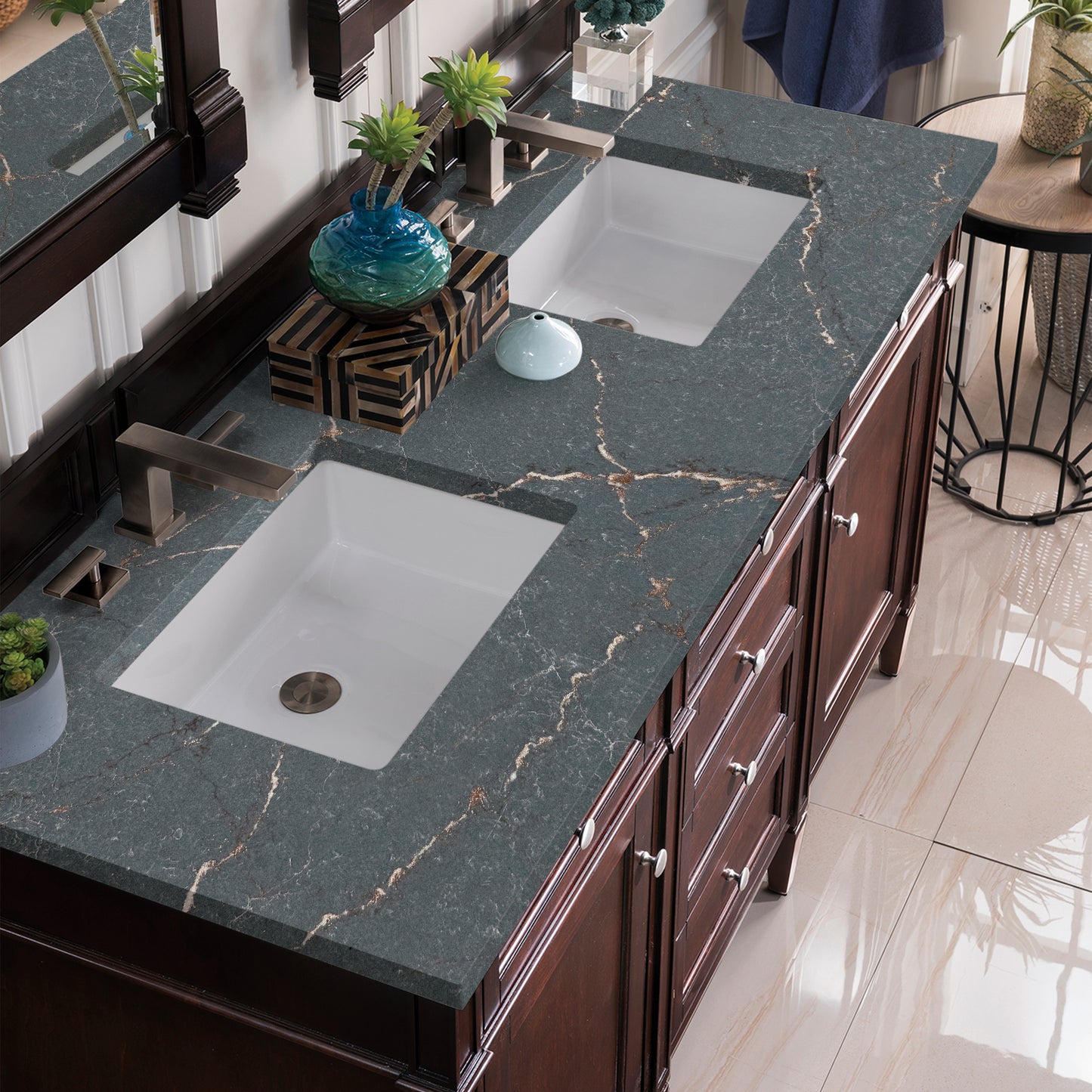 James Martin Brittany 60" Double Vanity with 3 CM Countertop