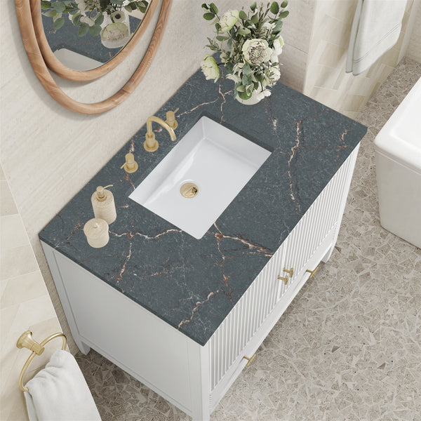 James Martin Myrrin 36" Single Vanity with 3 CM Countertop