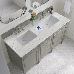 James Martin Brittany 60" Double Vanity with 3 CM Countertop & FreePower Wireless Charger