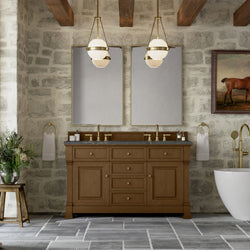 James Martin Brookfield 60" Double Vanity with 3 CM Countertop & FreePower Wireless Charger