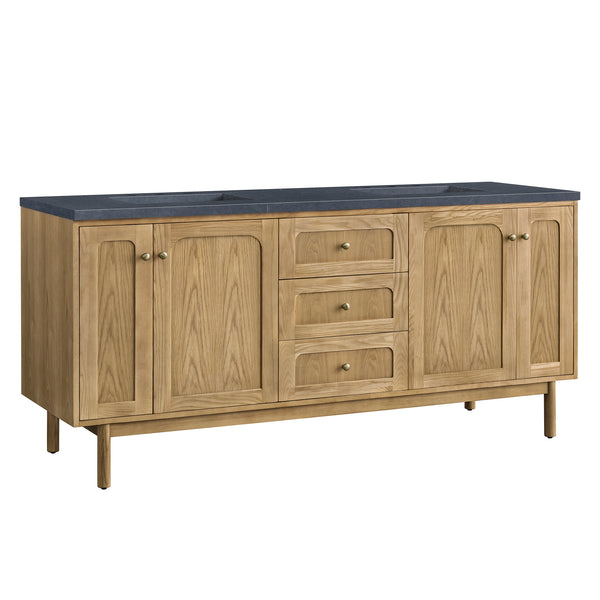 James Martin Laurent 72" Double Vanity, Light Natural Oak