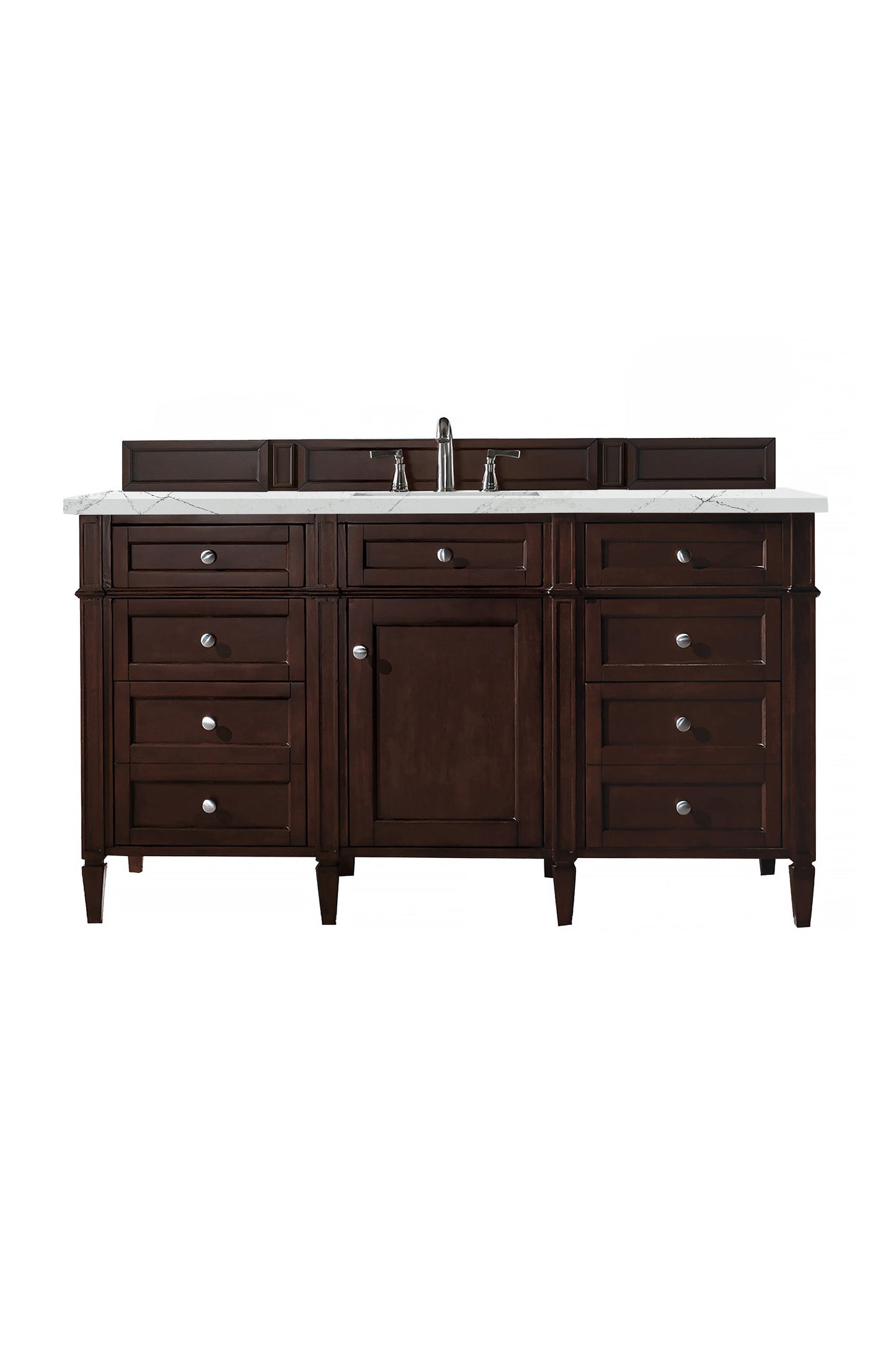 James Martin Brittany 60" Single Vanity with 3 CM Countertop & FreePower Wireless Charger