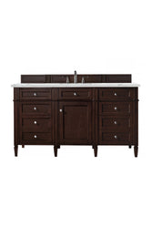 James Martin Brittany 60" Single Vanity with 3 CM Countertop & FreePower Wireless Charger