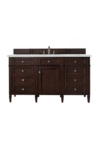 James Martin Brittany 60" Single Vanity with 3 CM Countertop & FreePower Wireless Charger