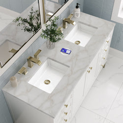 James Martin Chicago 60" Double Vanity with 3 CM Countertop & FreePower Wireless Charger
