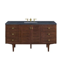 James Martin Amberly 60" Single Vanity, Mid-Century Walnut