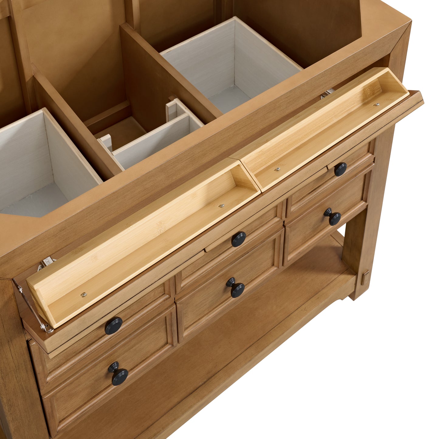 James Martin Malibu 36" Single Vanity, Amber Birch w/ 3 CM Counter Top - Luxe Bathroom Vanities