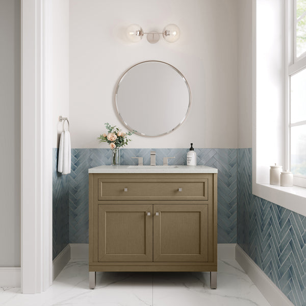 James Martin Chicago 36" Single Vanity with 3 CM Countertop