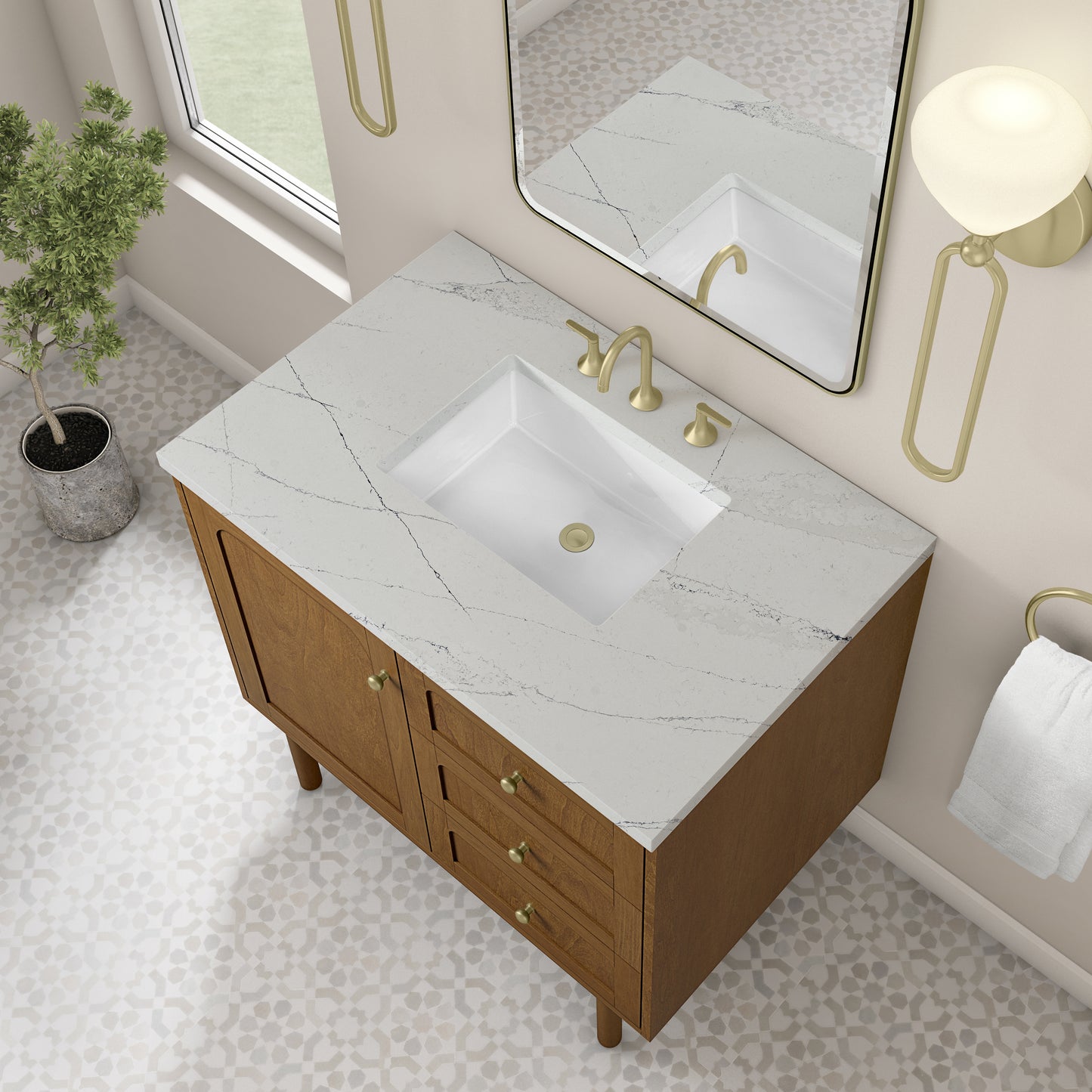 James Martin Laurent 36" Single Vanity with 3 CM Countertop
