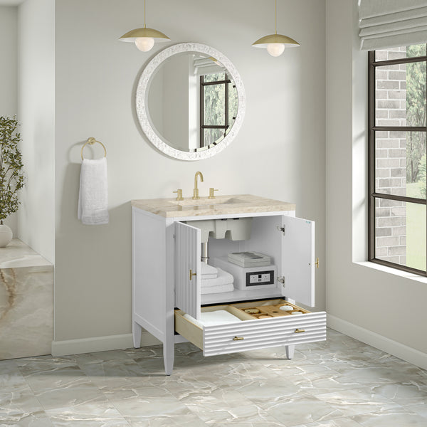 James Martin Myrrin 30" Single Vanity with 3 CM Countertop