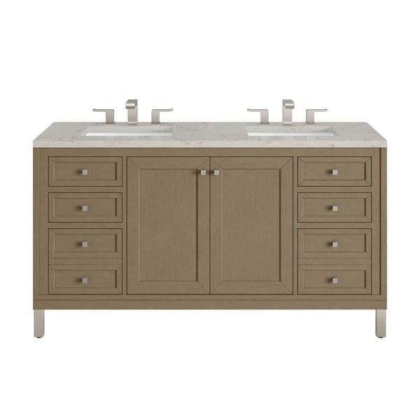 James Martin Chicago 60" Double Vanity with 3 CM Countertop