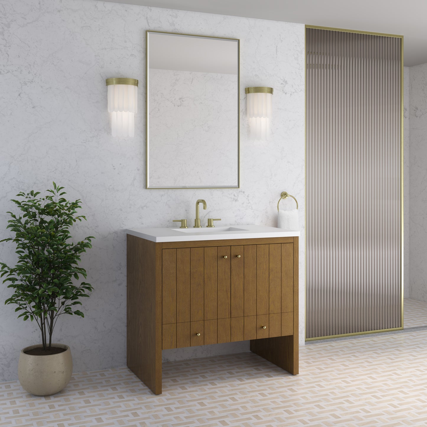 James Martin Hudson 36" Single Vanity with 3 CM Countertop