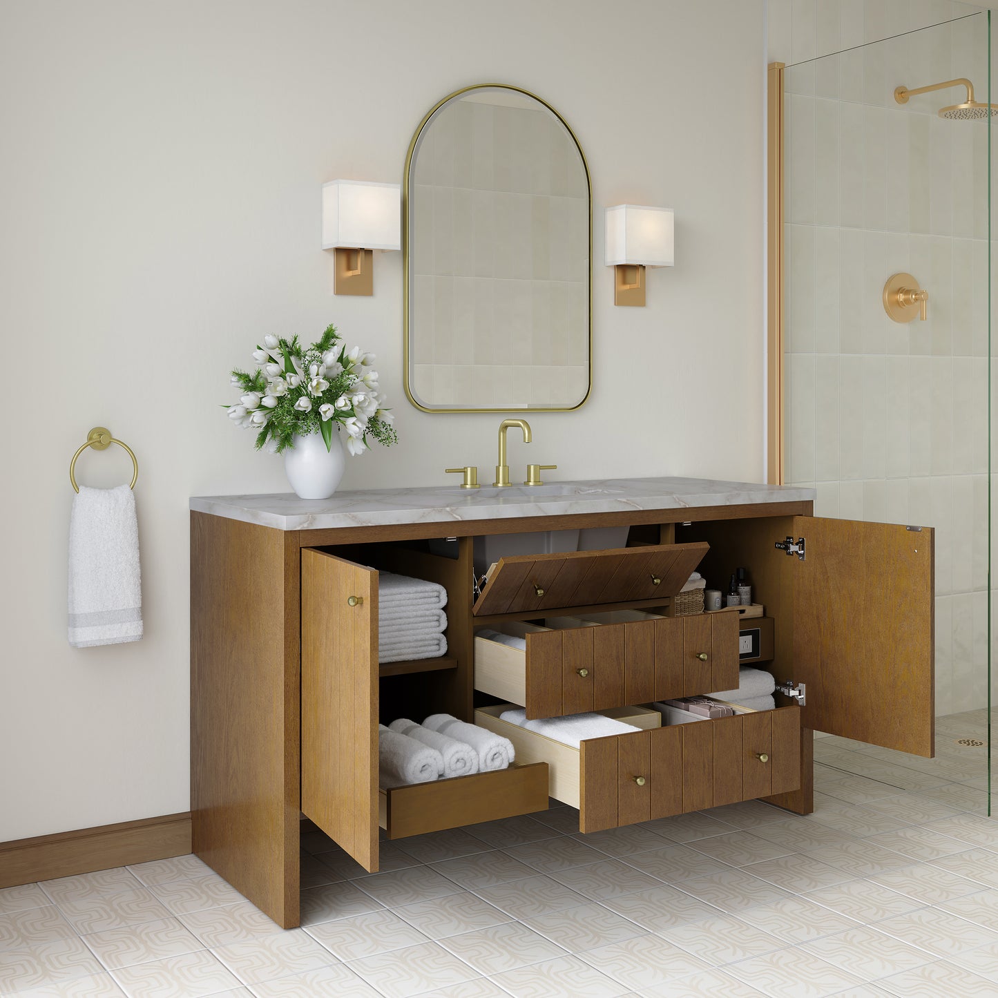 James Martin Hudson 60" Single Vanity with 3 CM Countertop