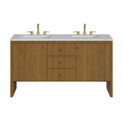 James Martin Hudson 60" Double Vanity with 3 CM Countertop & FreePower Wireless Charger