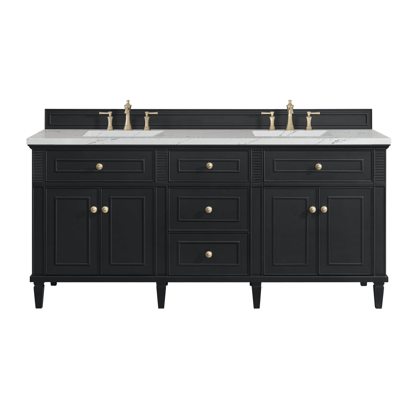 James Martin Lorelai 72" Double Vanity with 3 CM Countertop & FreePower Wireless Charger