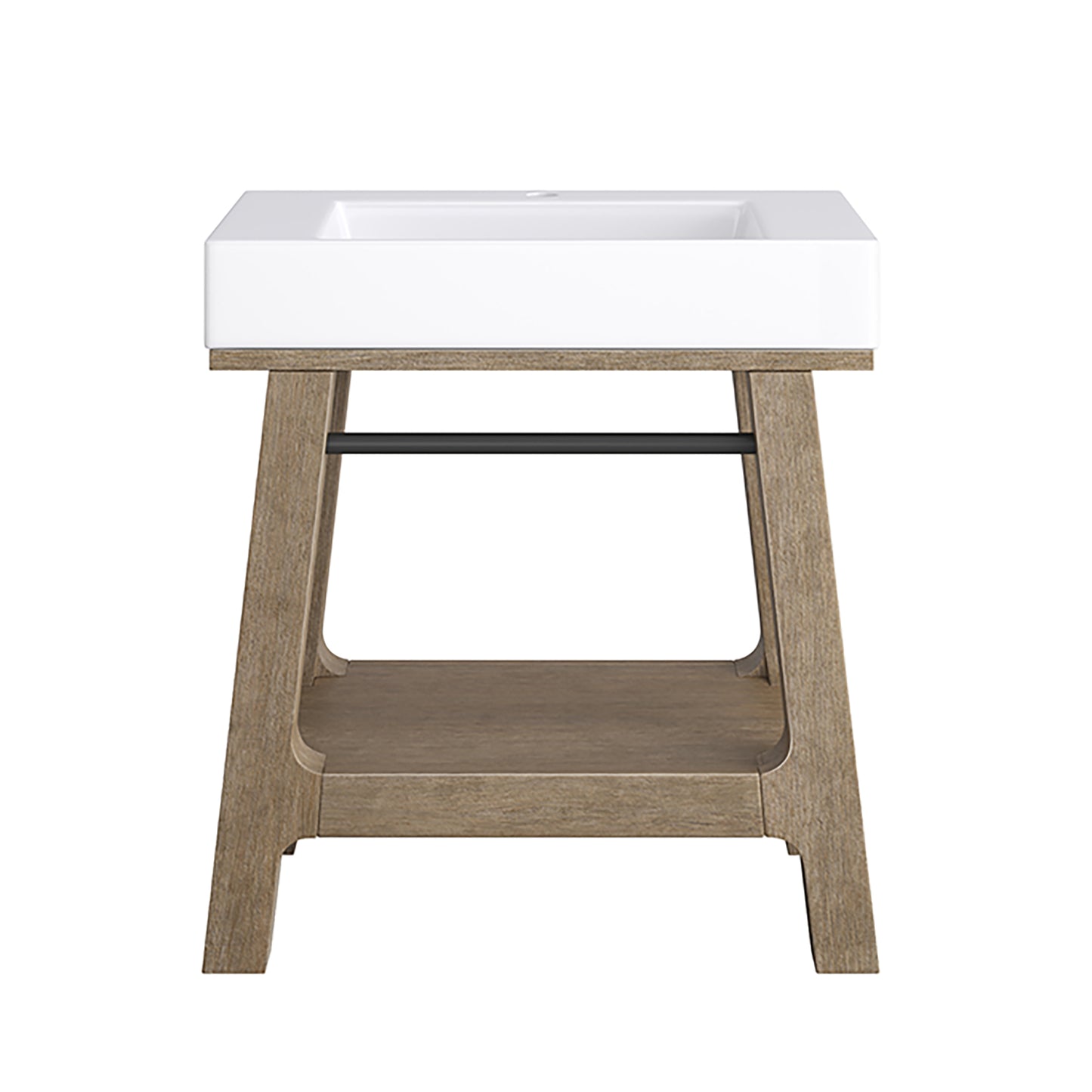 James Martin Auburn 31.5" Sink Console in Weathered Timber - Luxe Bathroom Vanities