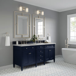 James Martin Brittany 72" Double Vanity with 3 CM Countertop & FreePower Wireless Charger