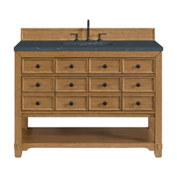James Martin Malibu 48" Single Vanity, Amber Birch w/ 3 CM Counter Top - Luxe Bathroom Vanities