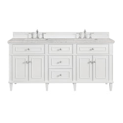 James Martin Lorelai 72" Double Vanity with 3 CM Countertop & FreePower Wireless Charger