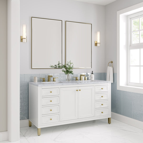 James Martin Chicago 60" Double Vanity with 3 CM Countertop