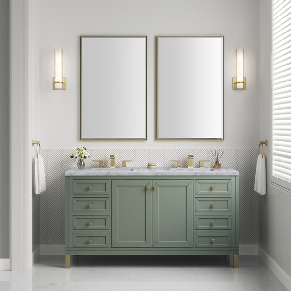 James Martin Chicago 60" Double Vanity with 3 CM Countertop