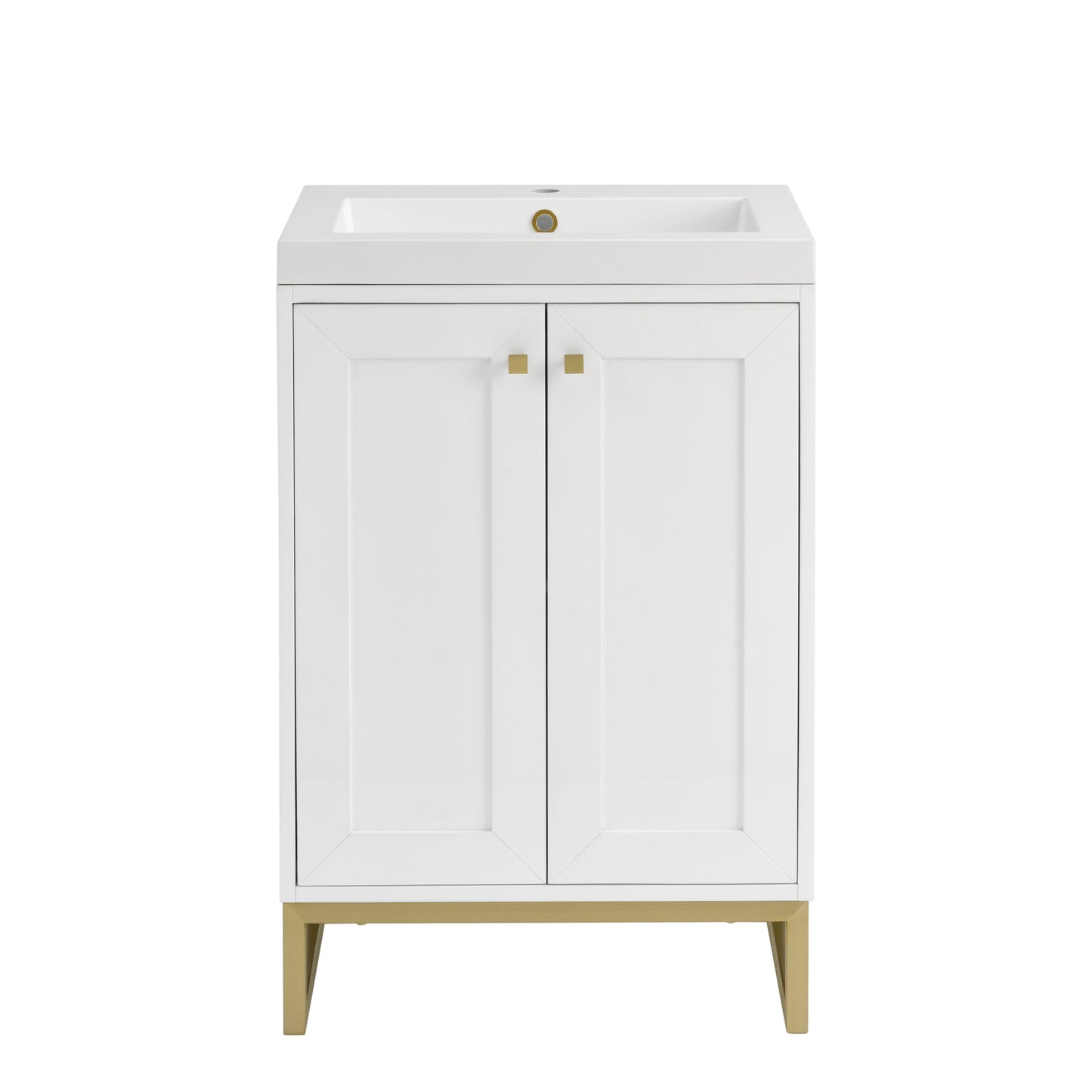 James Martin Chianti Single Vanity with White Glossy Composite Stone Top
