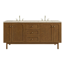 James Martin Laurent 72" Double Vanity with 3 CM Countertop & FreePower Wireless Charger