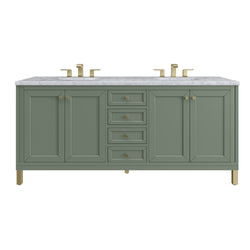 James Martin Chicago 72" Double Vanity with 3 CM Countertop