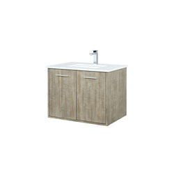 Lexora Collection Fairbanks 30 inch Rustic Acacia Bath Vanity, Cultured Marble Top and Faucet Set - Luxe Bathroom Vanities