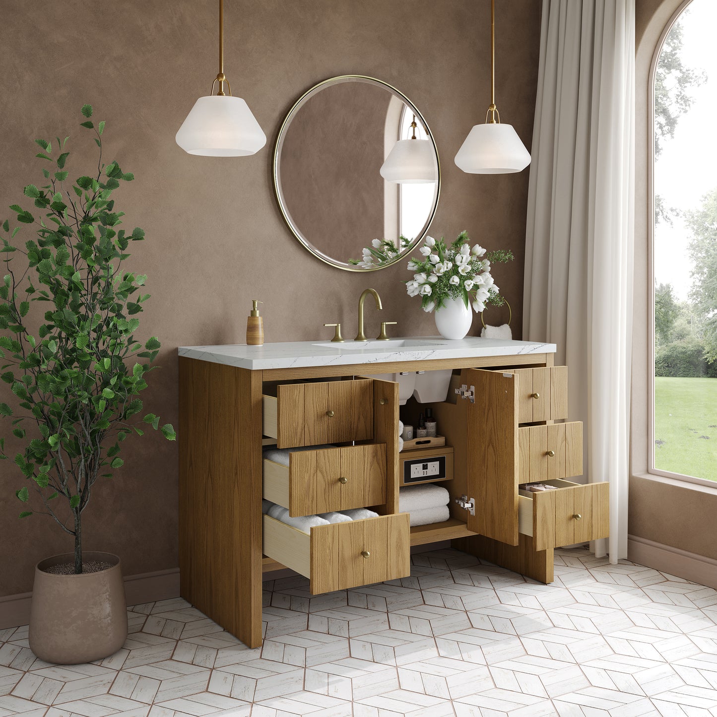 James Martin Hudson 48" Single Vanity with 3 CM Countertop
