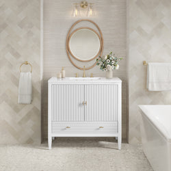 James Martin Myrrin 36" Single Vanity with 3 CM Countertop