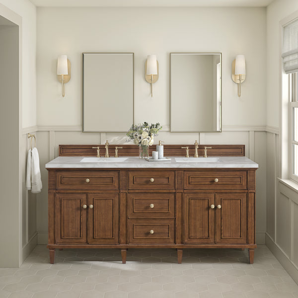 James Martin Lorelai 72" Double Vanity with 3 CM Countertop & FreePower Wireless Charger
