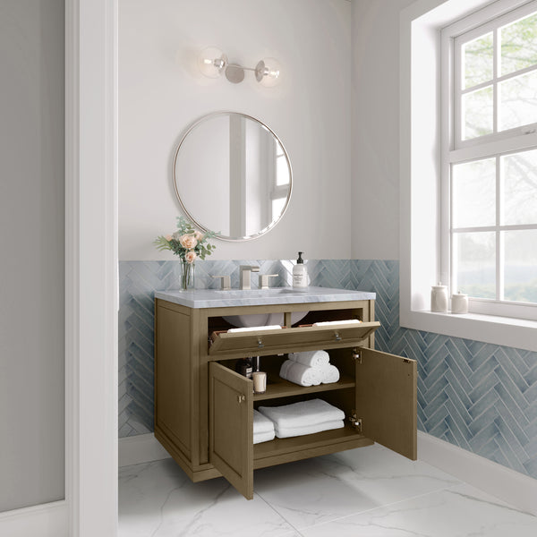 James Martin Chicago 36" Single Vanity with 3 CM Countertop