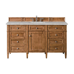 James Martin Brittany 60" Single Vanity with 3 CM Countertop & FreePower Wireless Charger