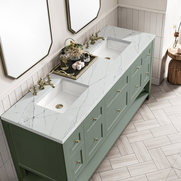 James Martin Breckenridge 72" Double Vanity w/ 3 CM Countertop