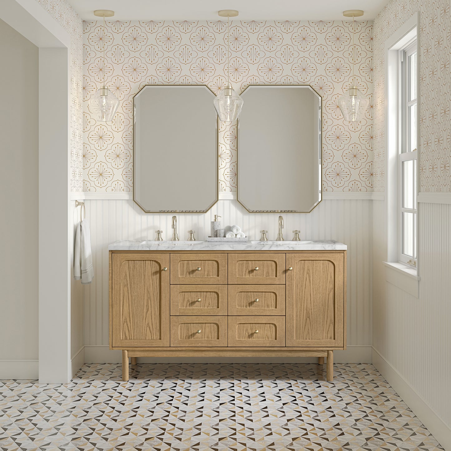 James Martin Laurent 60" Double Vanity with 3 CM Countertop
