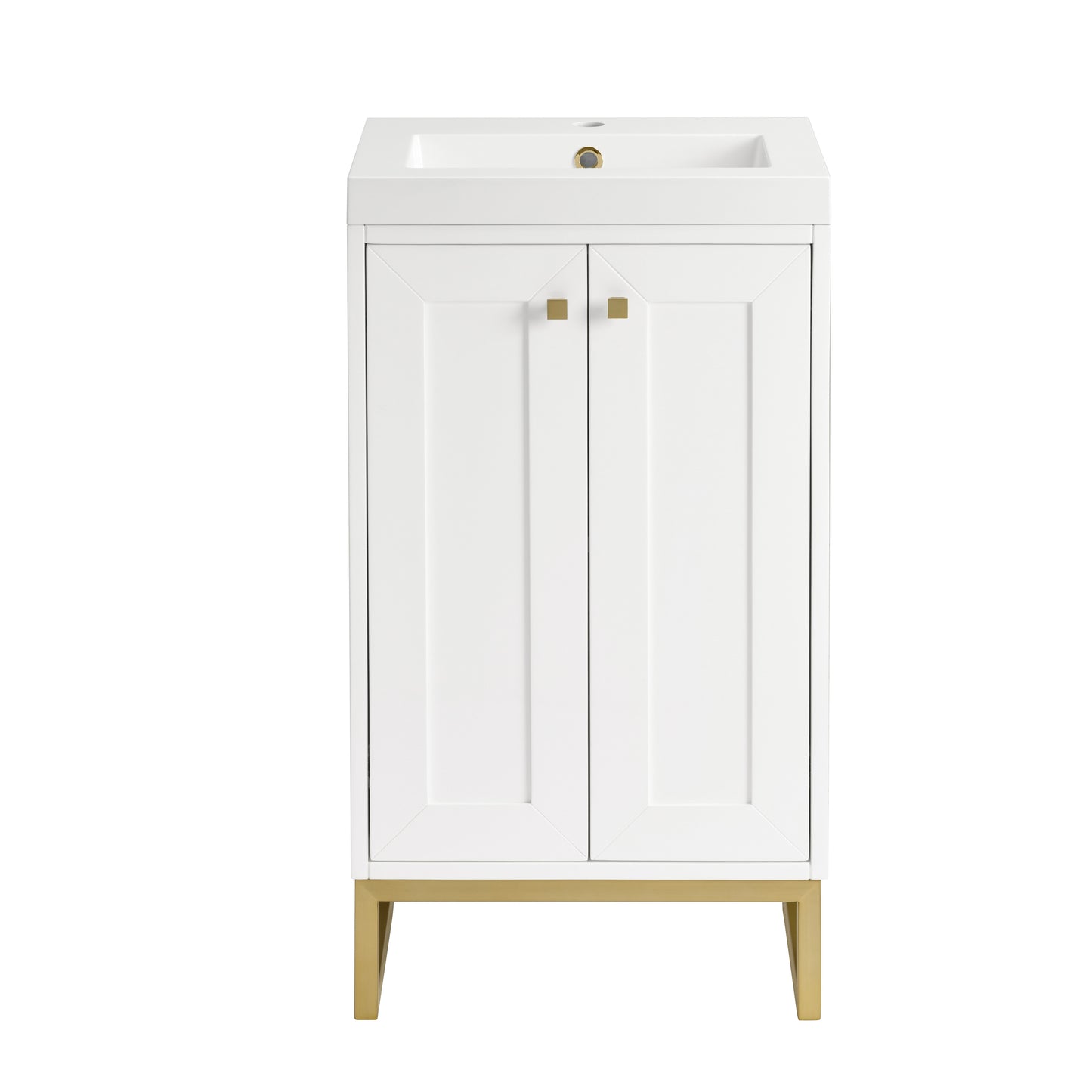 James Martin Chianti Single Vanity with White Glossy Composite Stone Top