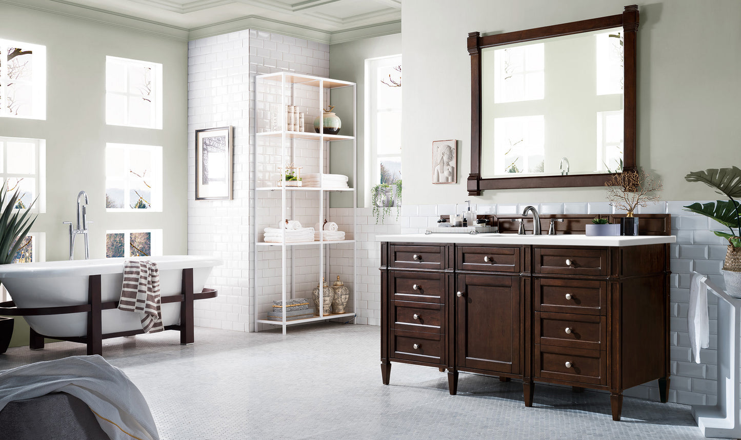 James Martin Brittany 60" Single Vanity with 3 CM Countertop