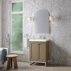 James Martin Chianti Single Vanity with White Glossy Composite Stone Top