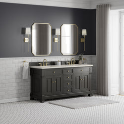 James Martin Brookfield 72" Double Vanity with 3 CM Countertop & FreePower Wireless Charger