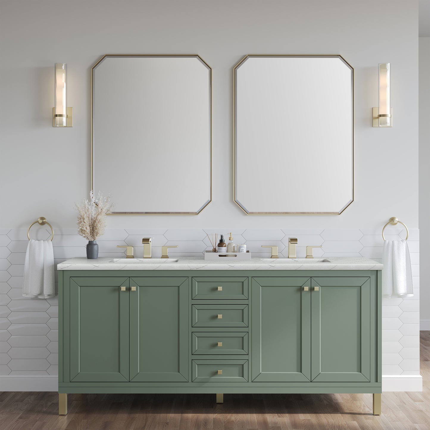 James Martin Chicago 72" Double Vanity with 3 CM Countertop
