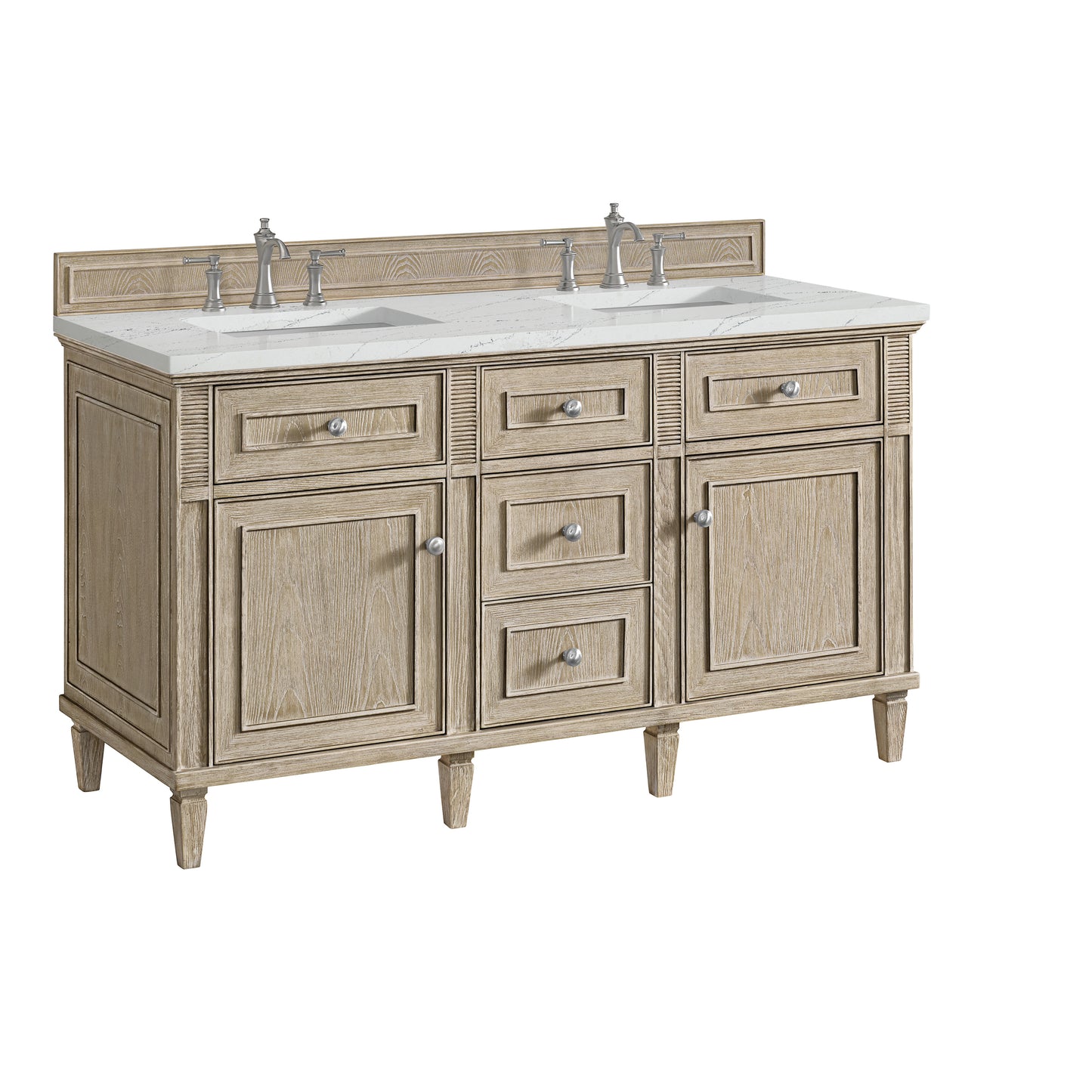 James Martin Lorelai 60" Double Vanity with 3 CM Countertop & FreePower Wireless Charger