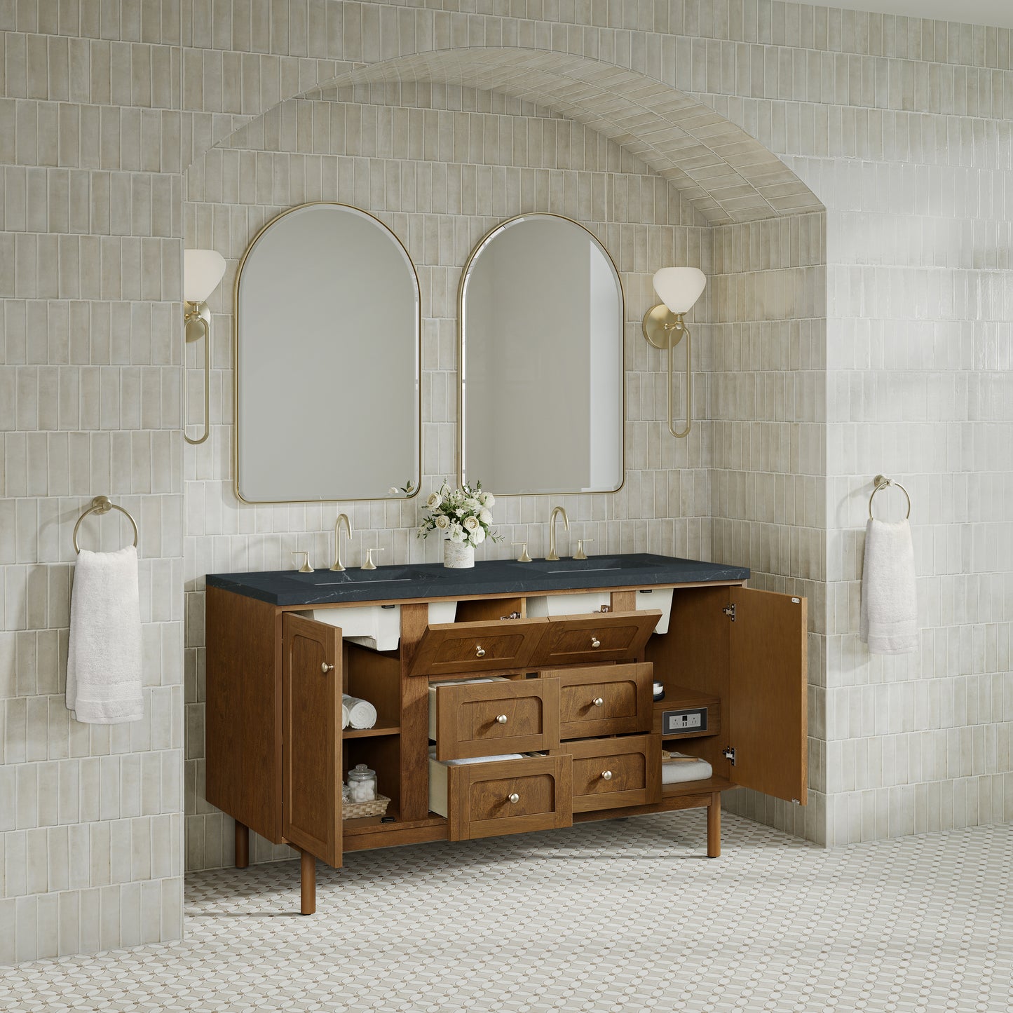 James Martin Laurent 60" Double Vanity with 3 CM Countertop