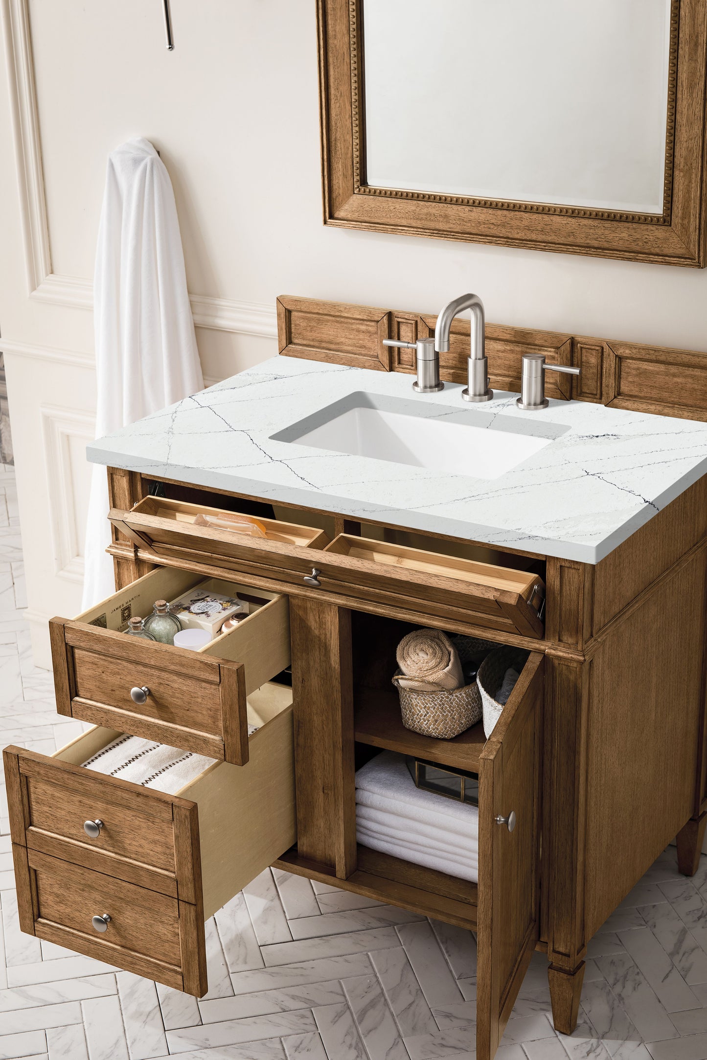 James Martin Brittany 36" Single Vanity with 3 Countertop