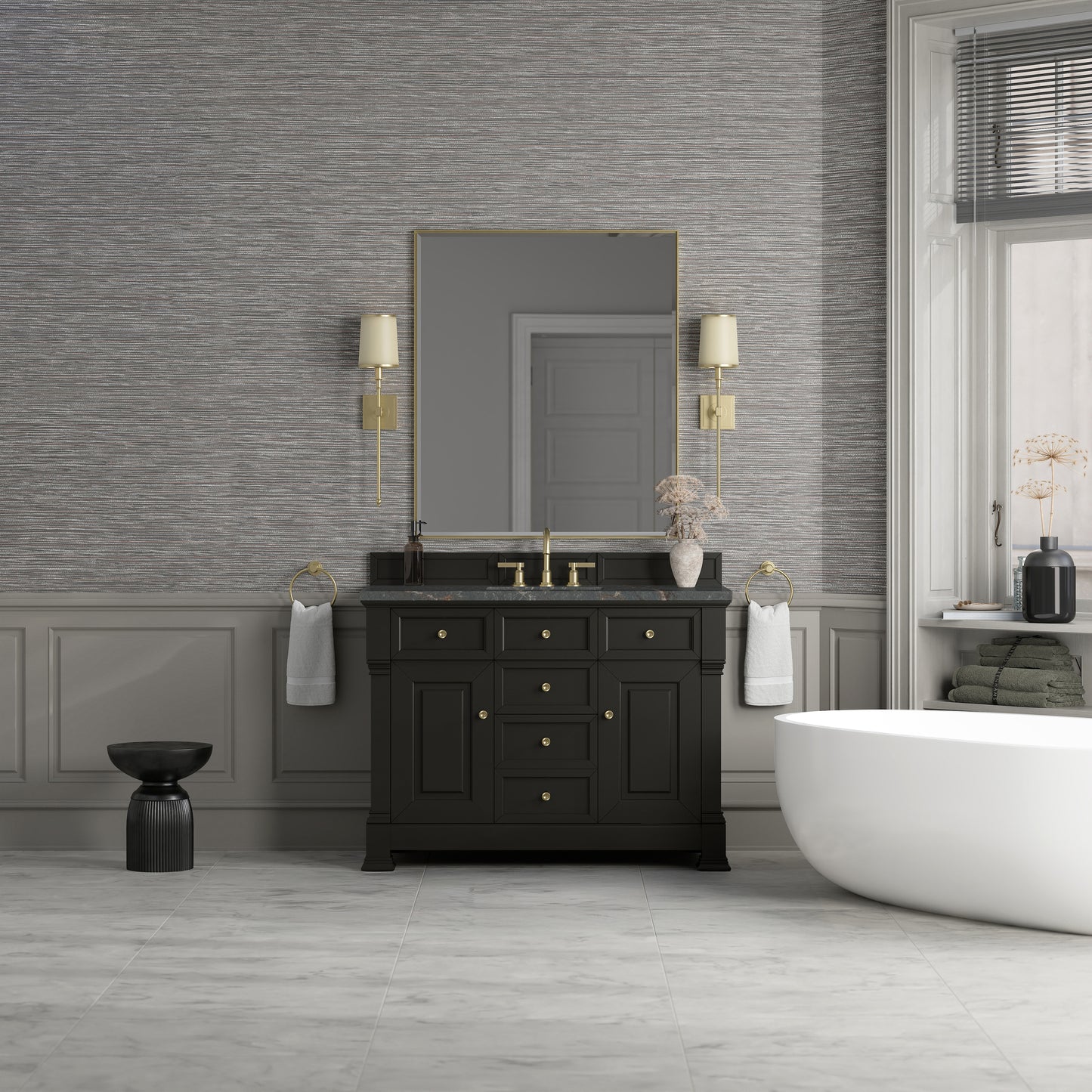 James Martin Brookfield 48" Single Vanity with 3 CM Countertop & FreePower Wireless Charger