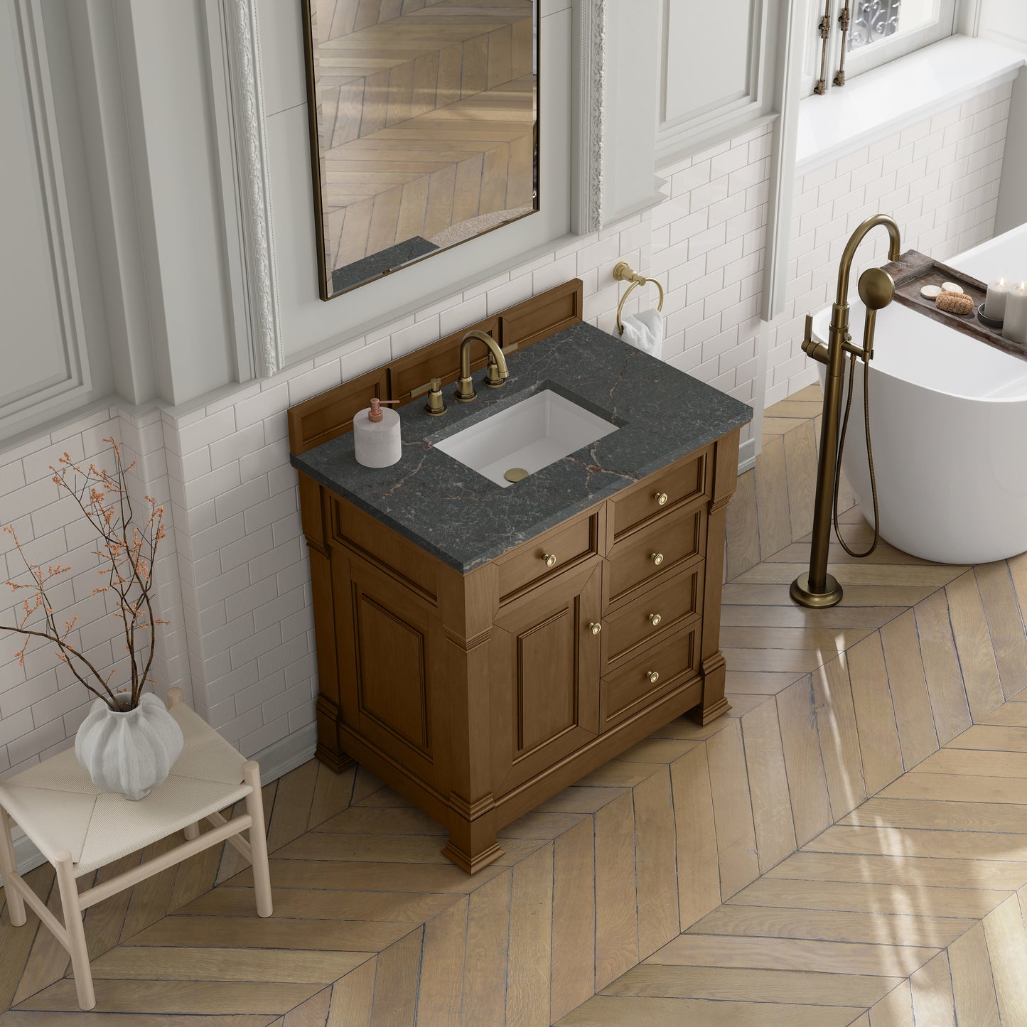 James Martin Brookfield 36" Single Vanity with 3 CM Countertop - Luxe Bathroom Vanities