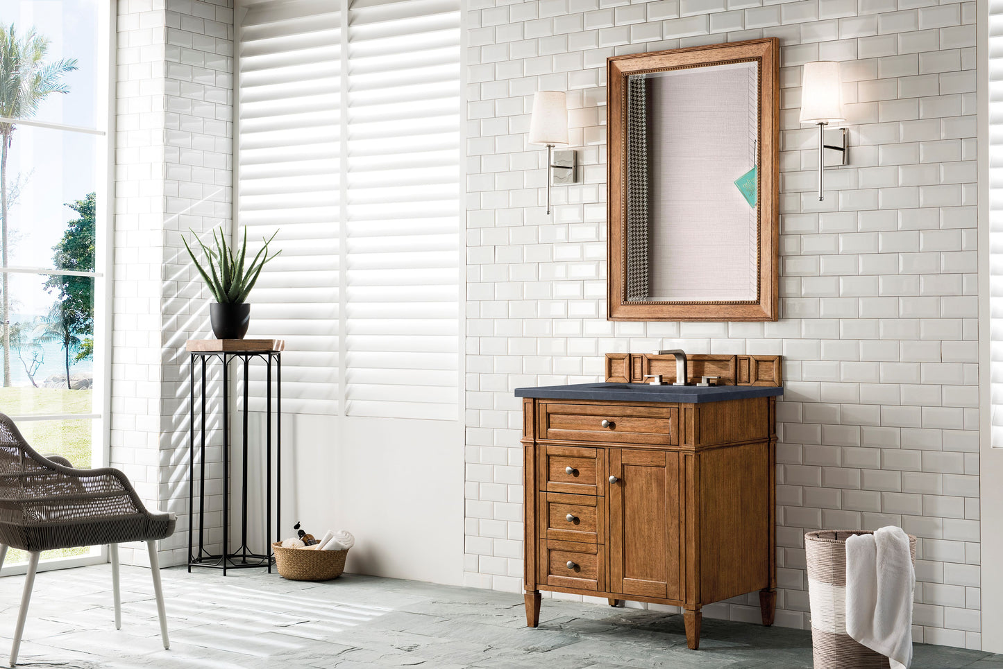 James Martin Brittany 30" Single Vanity with 3 CM Countertop