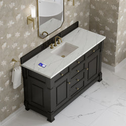 James Martin Brookfield 60" Single Vanity with 3CM Countertop & FreePower Wireless Charger