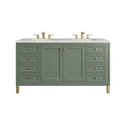 James Martin Chicago 60" Double Vanity with 3 CM Countertop & FreePower Wireless Charger